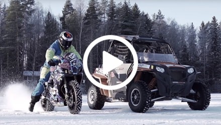 Suzuki GSXR vs Quad on ICE